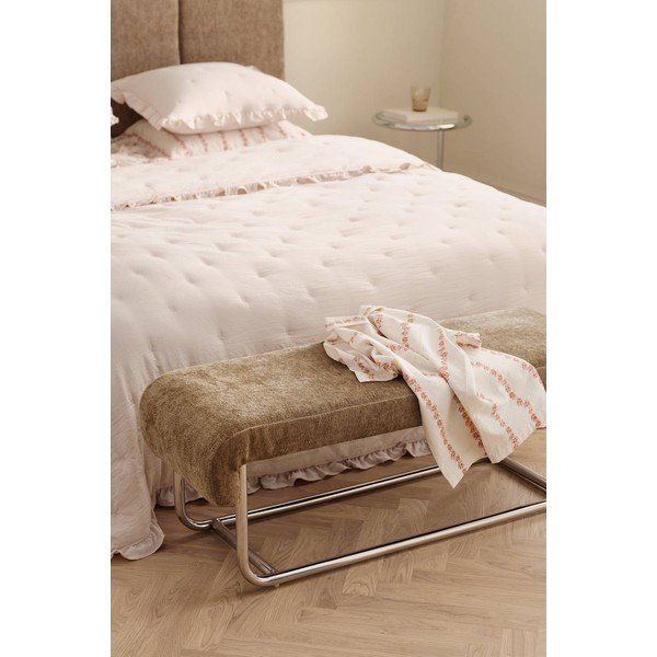 Pruun šenillmetall/polsterdatud pink Mindy - Ellos Home-image-1