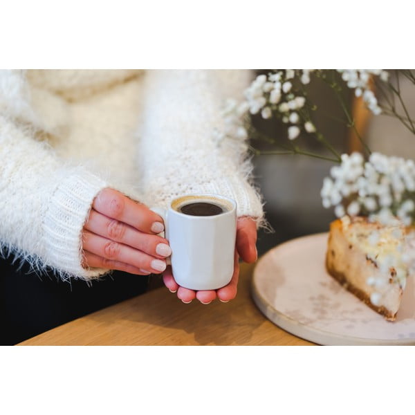 Valged kivikeraamikast espressotassid 2tk komplektis 80 ml Fuori - Vialli Design-image-4