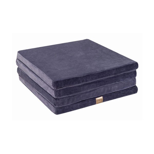 Hall-sinine laste mängumatt 120x120 cm - Meowbaby-image-2