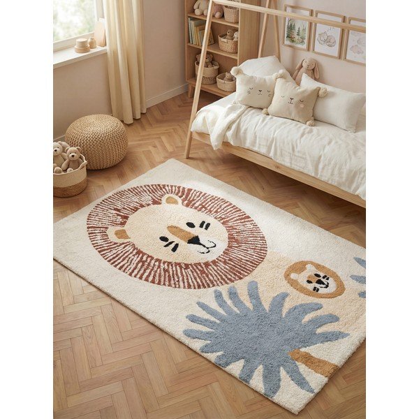 Kreemikas pestav/käsitsi kootud puuvillane lastevaip 140x200 cm Snuggle Leander - Hanse Home-image-1