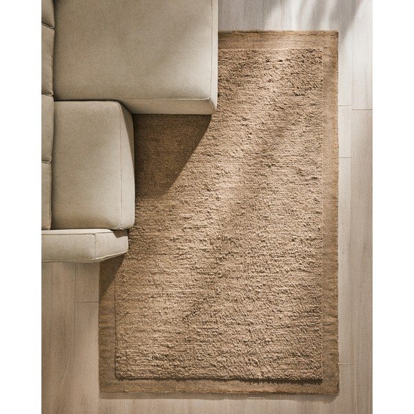 Beež käsitsi kootud villane vaip 200x300 cm Marely - Kave Home-image-1