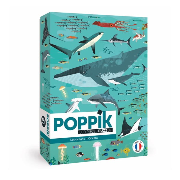 Samolepkové puzzle Poppik Oceány, 500 dílků
