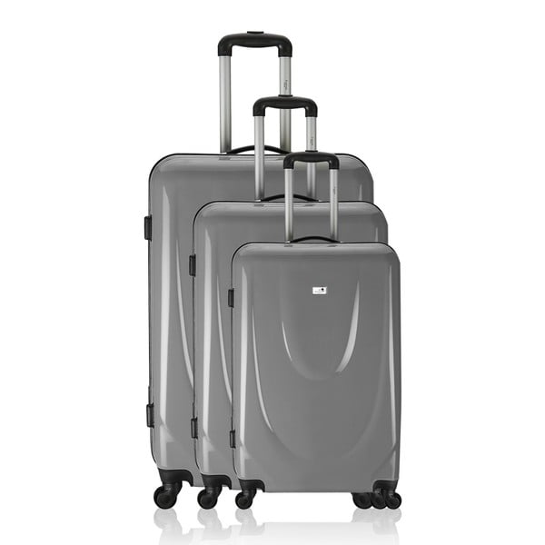 Sada 3 cestovních zavazadel Valises Grey