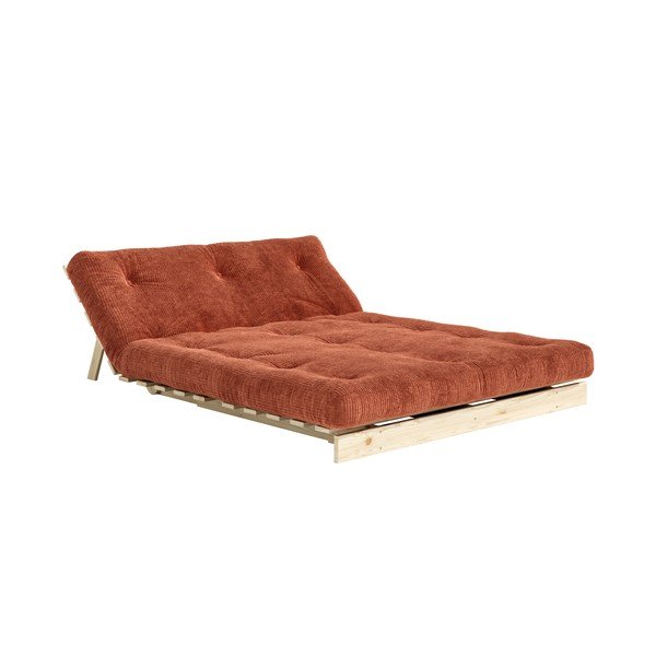 Terrakota velvetist diivanvoodi 140 cm Roots - Karup-image-4