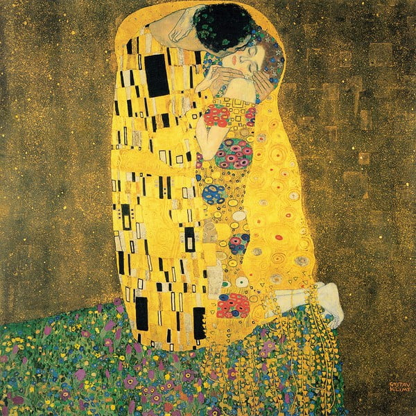 Maali reproduktsioon, 70 x 70 cm. Gustav Klimt - The Kiss - Fedkolor