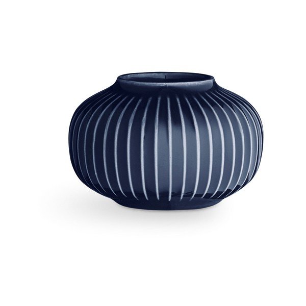 Tmavě modrý porcelánový svícen na čajové svíčky Kähler Design Hammershoi, ⌀ 10 cm