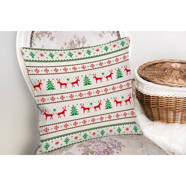 Jõulumotiividega padjapüür 43x43 cm - Mila Home-image-1