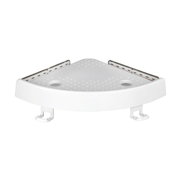 Valge nurgas isekandev plastikust vannitoa riiul Quick-Fit - Allstar-image-2