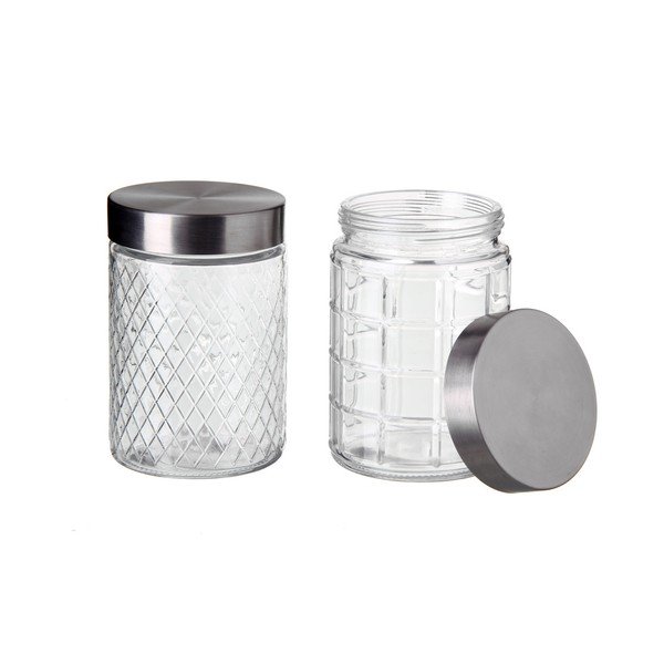 Komplekt 2 kaussi Unimasa Steel Cubic, 1300 ml - Casa Selección