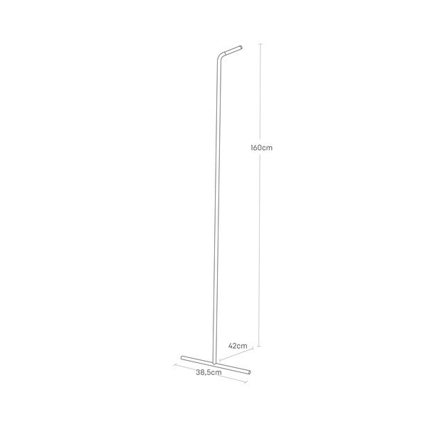 Valge metallist seinahoidik riiete jaoks Tower - YAMAZAKI-image-3
