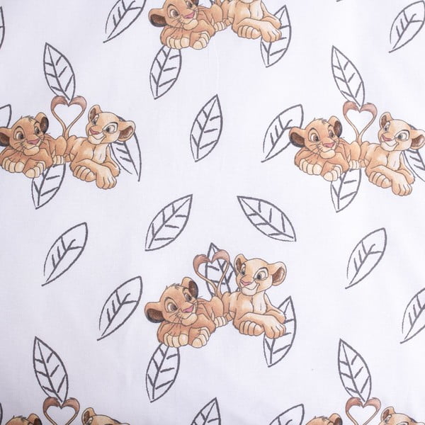 Helekollane puuvillane laste voodipesu 100x135 cm Lion King "Best Friends" - Jerry Fabrics-image-4