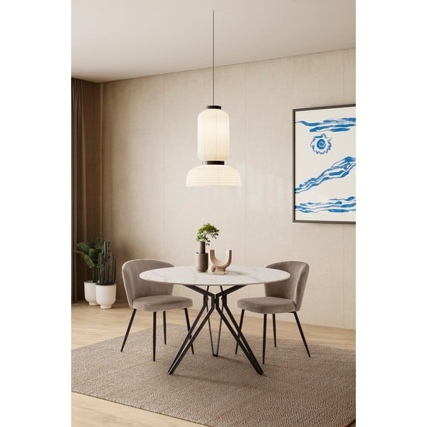 Beežid velvetist söögitoolid 4tk komplektis Megan - Marckeric-image-1