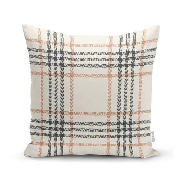 Kreemjas ja valge dekoratiivne padjapüür flanell, 45 x 45 cm - Minimalist Cushion Covers