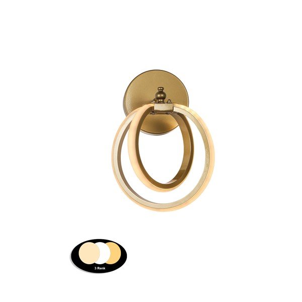 Pronksivärvi metallist LED seinavalgusti Sezen - Squid Lighting-image-2