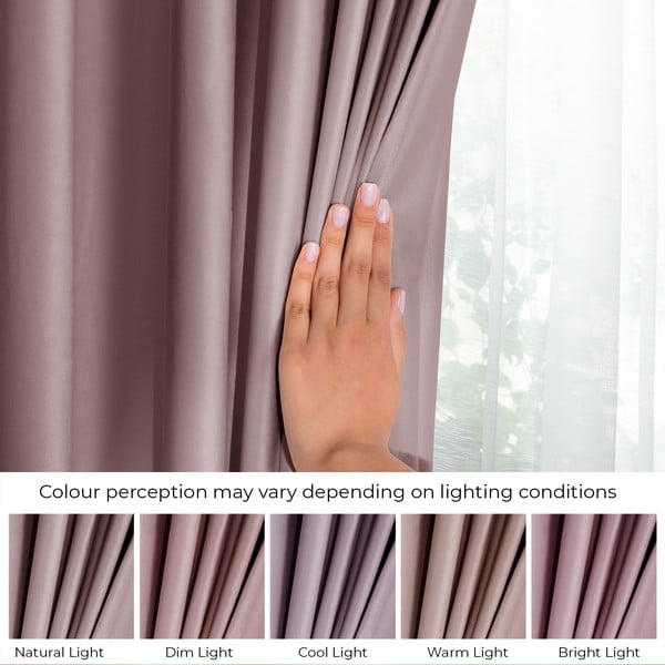 Helepruun sametist dimout-kardin 140 × 270 cm Eyelets – Restilo-image-4