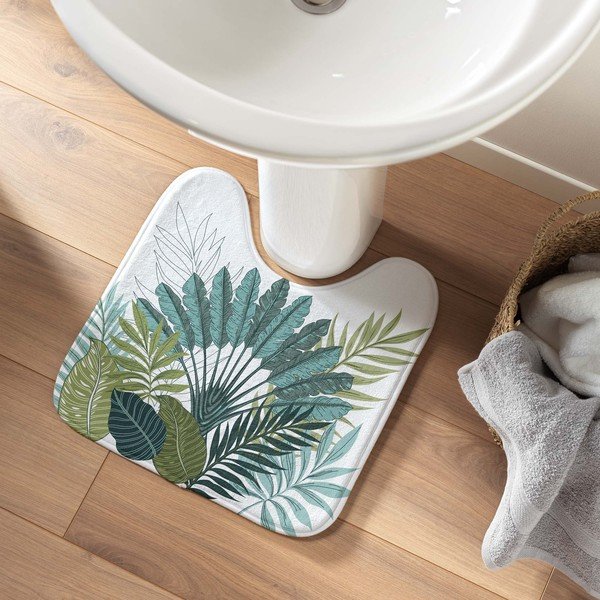 Valge-roheline WC vannitoamatt 45x45 cm Panazio - douceur d'intérieur-image-1