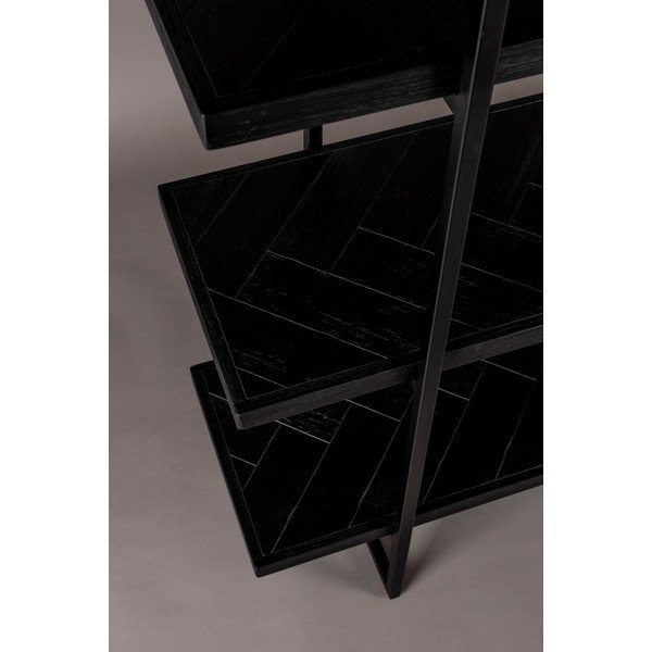 Must raamaturiiul eksootilisest puidust 140x146 cm Class - Dutchbone-image-1