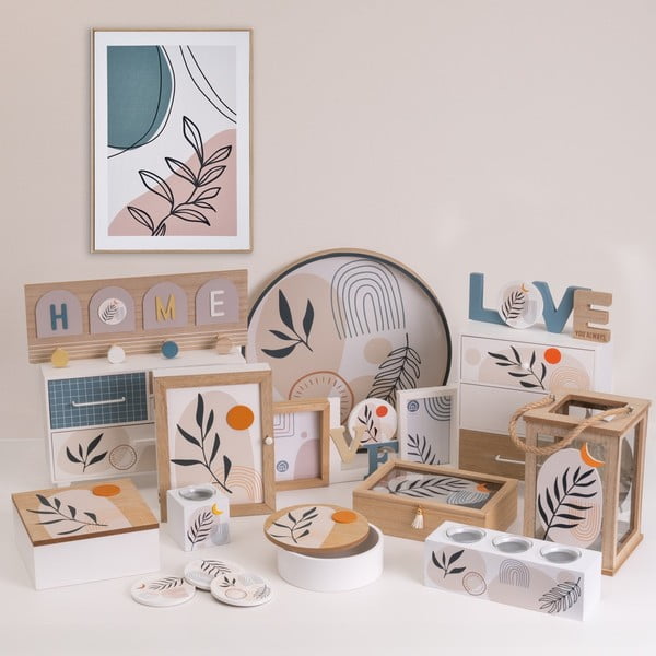 Dekoratiivsed hoiukarbid kaantega 2tk komplektis ø 20x8,5 cm - Casa Selección-image-1