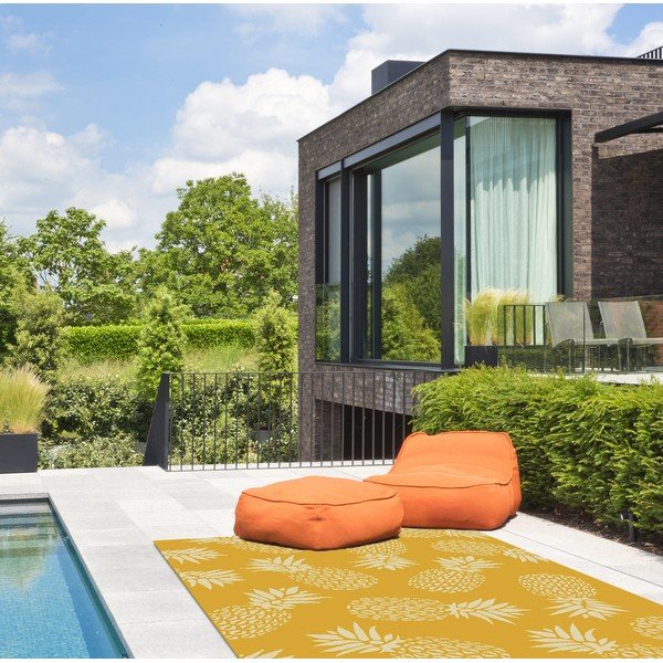 Kollane õuevaip , 160 x 230 cm Ananas - Floorita-image-1