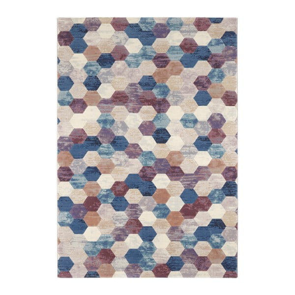 Modro-fialový koberec Elle Decoration Arty Manosque, 120 x 170 cm