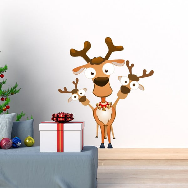 Vánoční samolepka Ambiance Christmas Reindeer