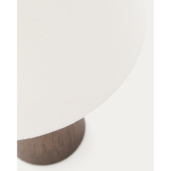 Valge/tume naturaalne laualamp tekstiilist varjuga (kõrgus 49,5 cm) Marga - Kave Home-image-4