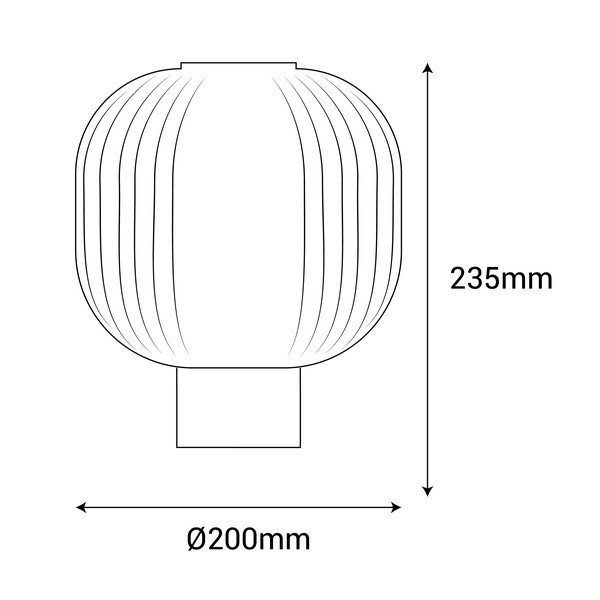 Must laualamp , kõrgus 23,5 cm Garbo - SULION-image-3