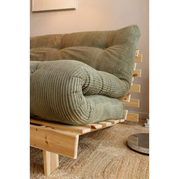 Roheline kokkupandav velvetist futontool Roots - Karup-image-1