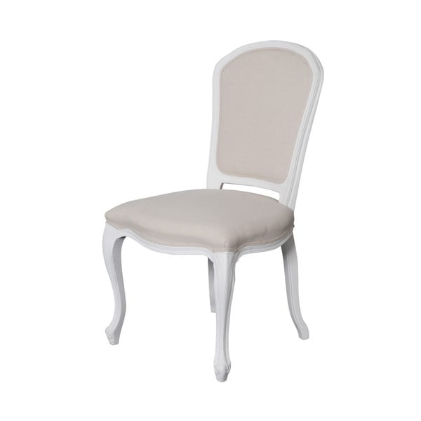 Bílá čalouněná židle z topolového dřeva Livin Hill Gemma