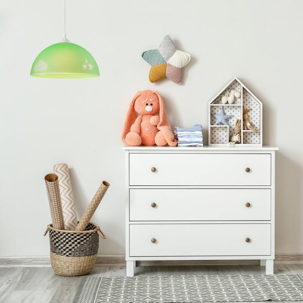 Roheline lastelamp klaasist varjuga ø 30 cm Day & Night - LAMKUR-image-2