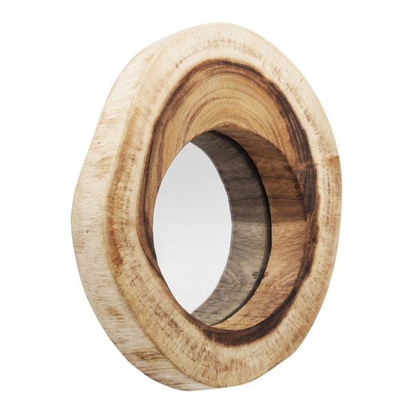 Nástěnné zrcadlo  z teakového dřeva Kare Design Root, Ø 30 cm