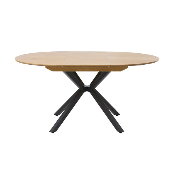 Ümmargune kokkupandav söögilaud täiendava lauaplaadiga ø 120 cm Cesura - Unique Furniture-image-1
