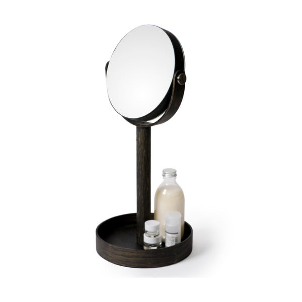 Tammepuust riiuliga lauapeegel Magnify Dark - Wireworks-image-1