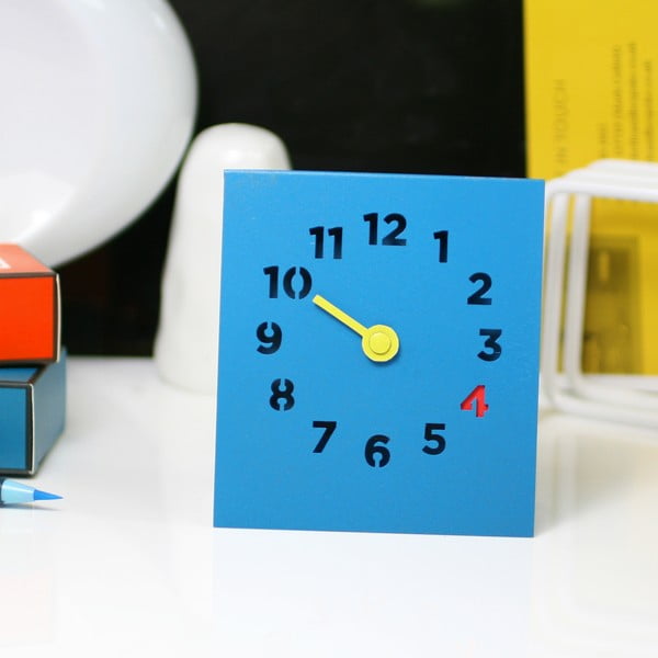 Stolní hodiny Desk Clock, modré