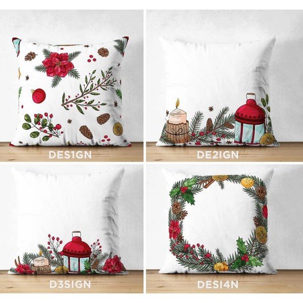 Padjapüürid jõulumotiiviga 43x43 cm komplektis 4 tk Meryy Christmas - Mila Home-image-1