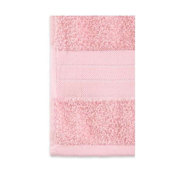 Roosad puuvillased froteerätikud 4 tk komplektis 50x100 cm - Good Morning-image-2