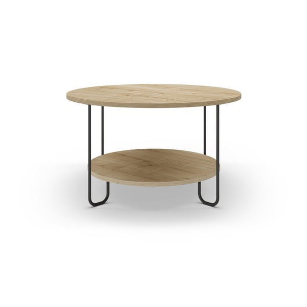 Ümmargune tammedekooriga  diivanilaud ø 80 cm Tonka - Marckeric-image-1