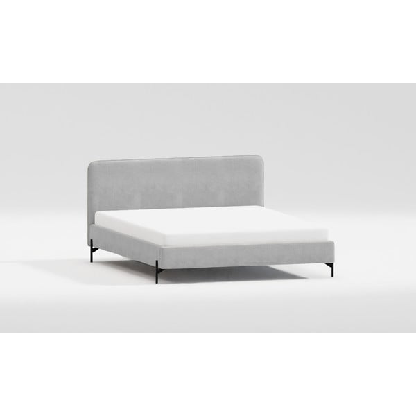 Helehall polsterdatud kaheinimesevoodi koos voodipõhjaga 160x200 cm Barker - Ropez-image-4