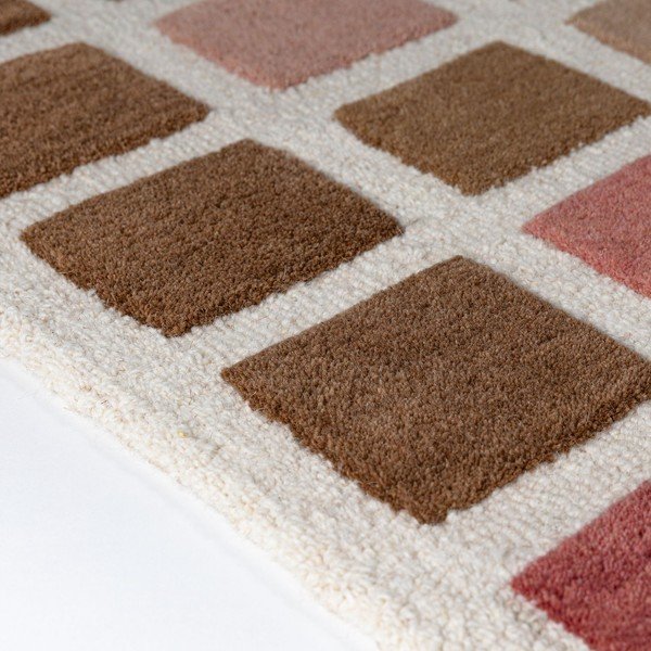 Roosa käsitsi kootud villane vaip 160x230 cm Renga Wool - Flair Rugs-image-2