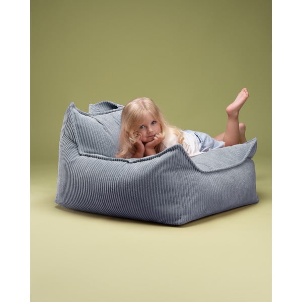 Sinine velvetist laste kott-tool Chair - Wigiwama-image-2