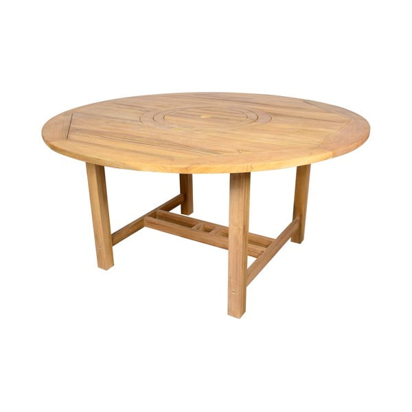 Zahradní jídelní kulatý stůl z teakového dřeva Ezeis Sun, ø 150 cm