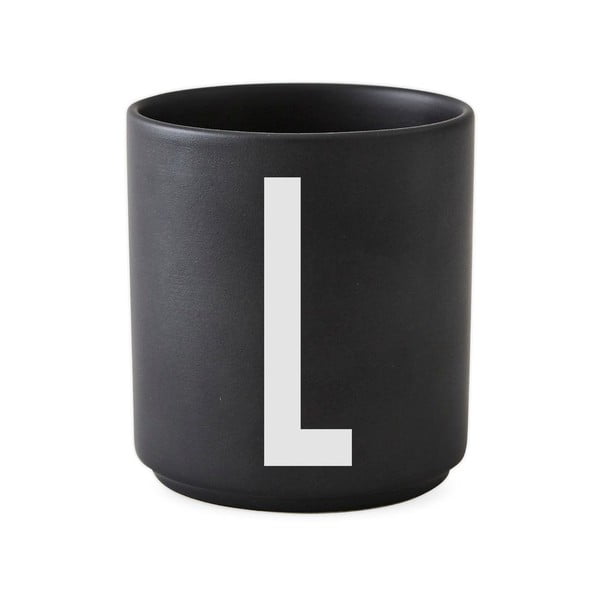 Must portselanist kruus tähestik L, 250 ml A-Z - Design Letters