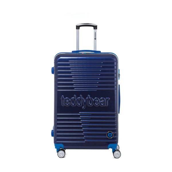 Tmavě modrý cestovní kufr na kolečkách Teddy Bear Monica, 107 l