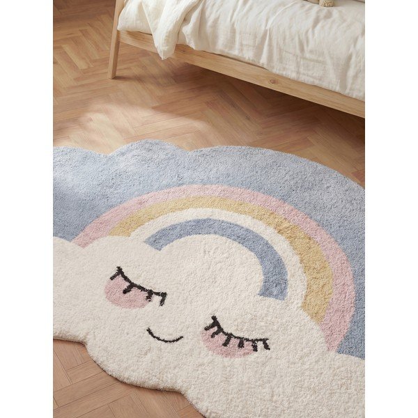 Kreemikas pestav/käsitsi kootud puuvillane lastevaip 140x200 cm Snuggle Nappi - Hanse Home-image-2