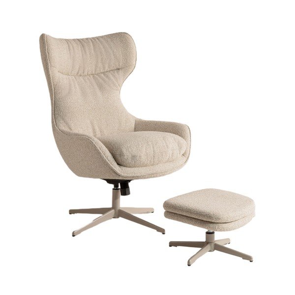 Beež bukleekangast pöörlev tool koos jalatoega Kenzi - Micadoni