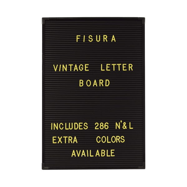 Sada 286 žlutých písmen na tabuli Fisura Vintage