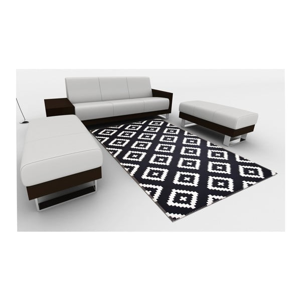 Valge-must pestav vaip 80x150 cm Geo – Vitaus-image-3
