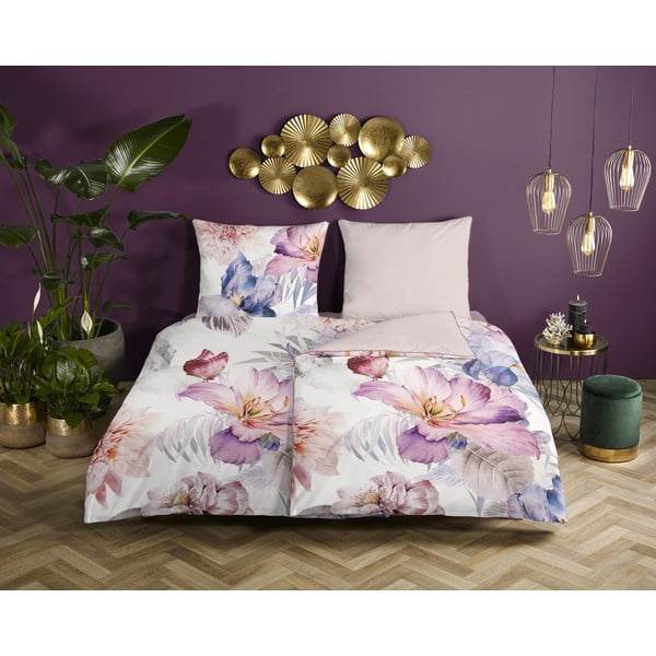 Kreem puuvill-satiin voodipesu 140x200 cm - Descanso-image-1