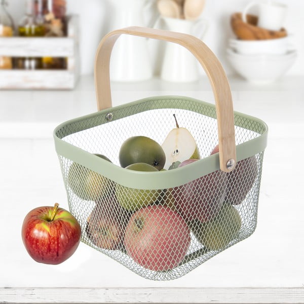 Metallist korv 24,5x27x30 cm Greenish - Orion-image-1