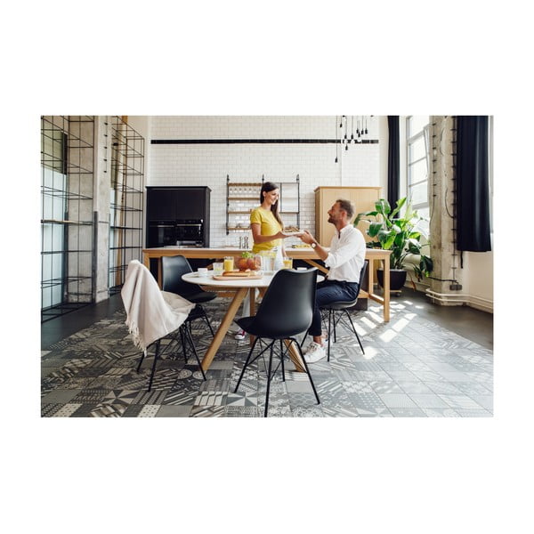 2 musta tooli komplekt musta metallist alusega Eco - Bonami Essentials-image-2